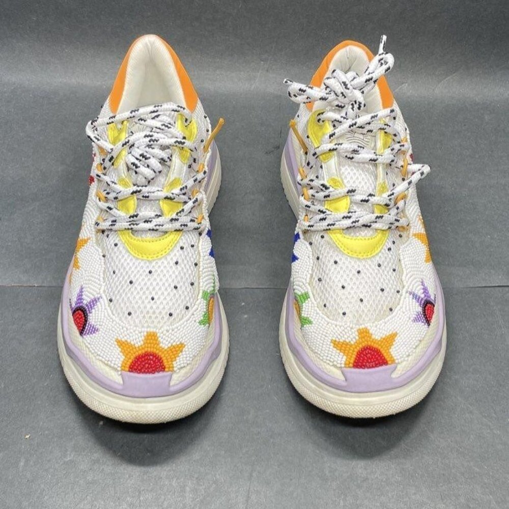 Farm Rio Beaded Sunset Tennis Shoes Size 11 - Picture 3 of 8